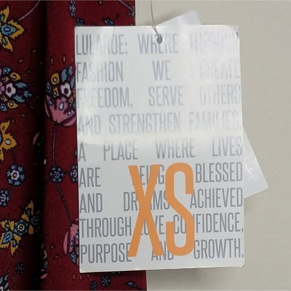 LuLaRoe Azure Floral Skirt - Size XS - NWT - Picture 7 of 7